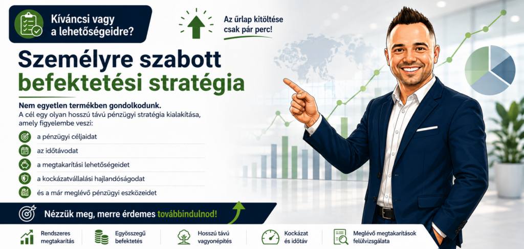 Befektetési lehetőségek, megtakarítás és hosszú távú vagyonépítés személyre szabott stratégia alapján